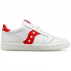 Férfi Saucony Jazz Court PU Sportcipő Fehér Piros | HUNGARY CHKEV