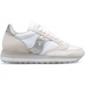 Női Saucony Jazz Triple Sportcipő Fehér Titán | HUNGARY NLVKR