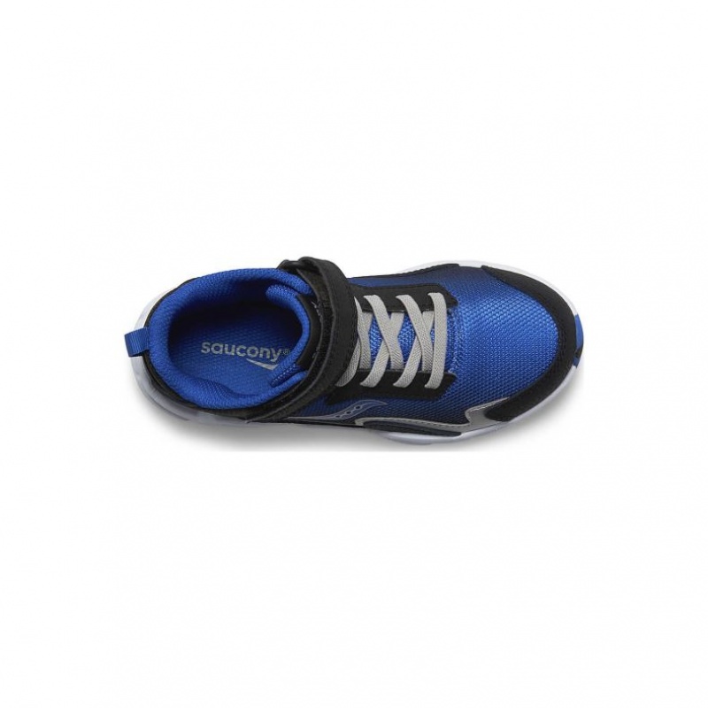 Big Gyerek Saucony Flash Mid A/C Sportcipő Fekete Kék | HUNGARY QFRIM