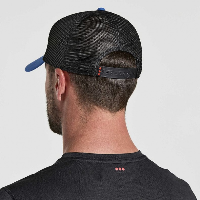 Férfi Saucony Adjustable Snap Back Trucker Sapka Kék | HUNGARY FOWNE