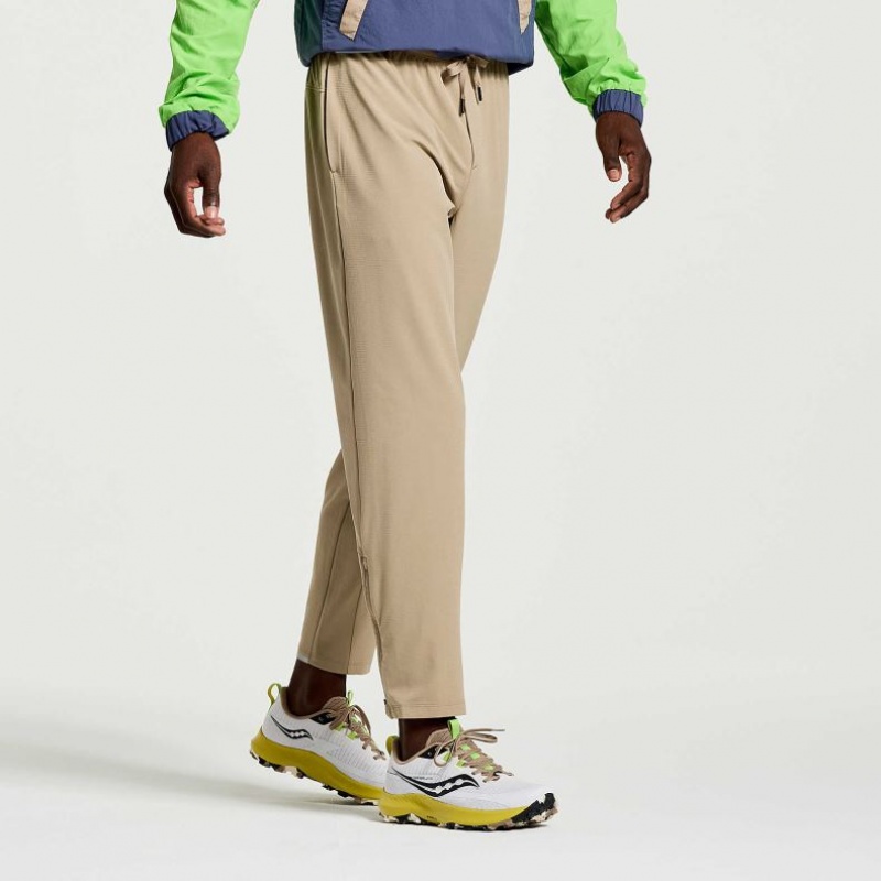 Férfi Saucony Boston Woven Jogger Nadrág Bézs | HUNGARY AJXQS