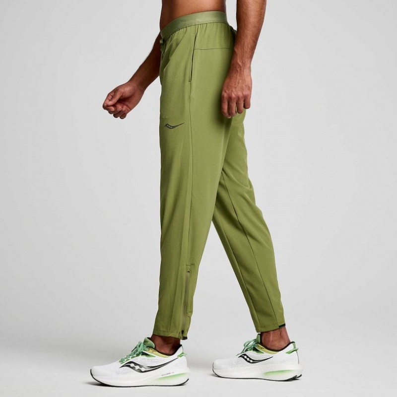 Férfi Saucony Boston Woven Jogger Nadrág Olivazöld | HUNGARY FAXOC
