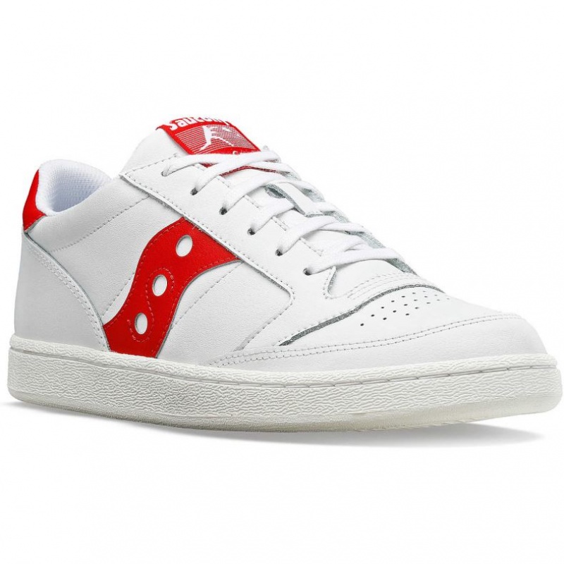Férfi Saucony Jazz Court PU Sportcipő Fehér Piros | HUNGARY CHKEV
