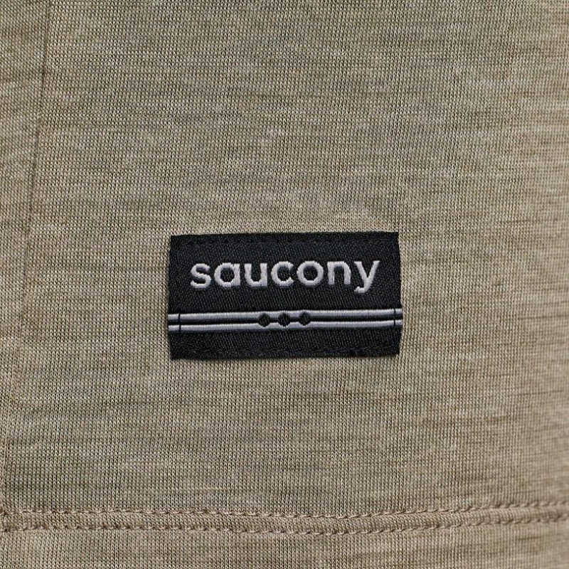 Férfi Saucony Peregrine Merino Long Sleeve Póló Olivazöld | HUNGARY QWVJP