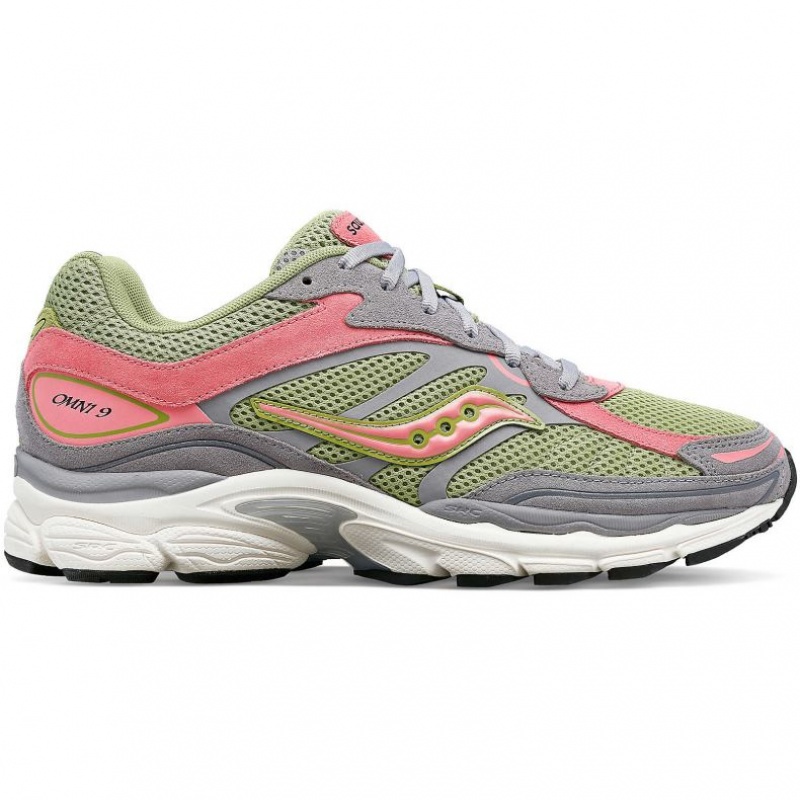 Férfi Saucony ProGrid Omni 9 Premium Sportcipő Szürke Zöld Rózsaszín | HUNGARY HAJMC