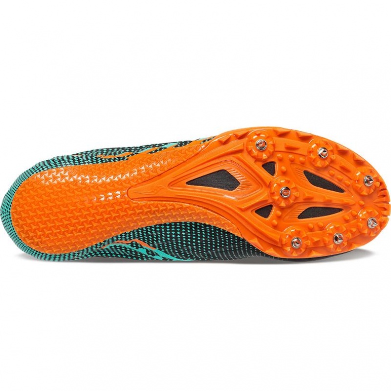 Férfi Saucony Spitfire 5 Atlétika Cipő Fekete Türkiz | HUNGARY DFEKG