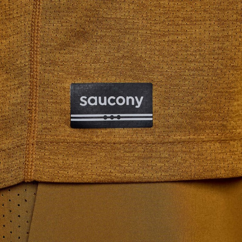 Férfi Saucony Stopwatch Long Sleeve Póló Barna | HUNGARY LSQOG