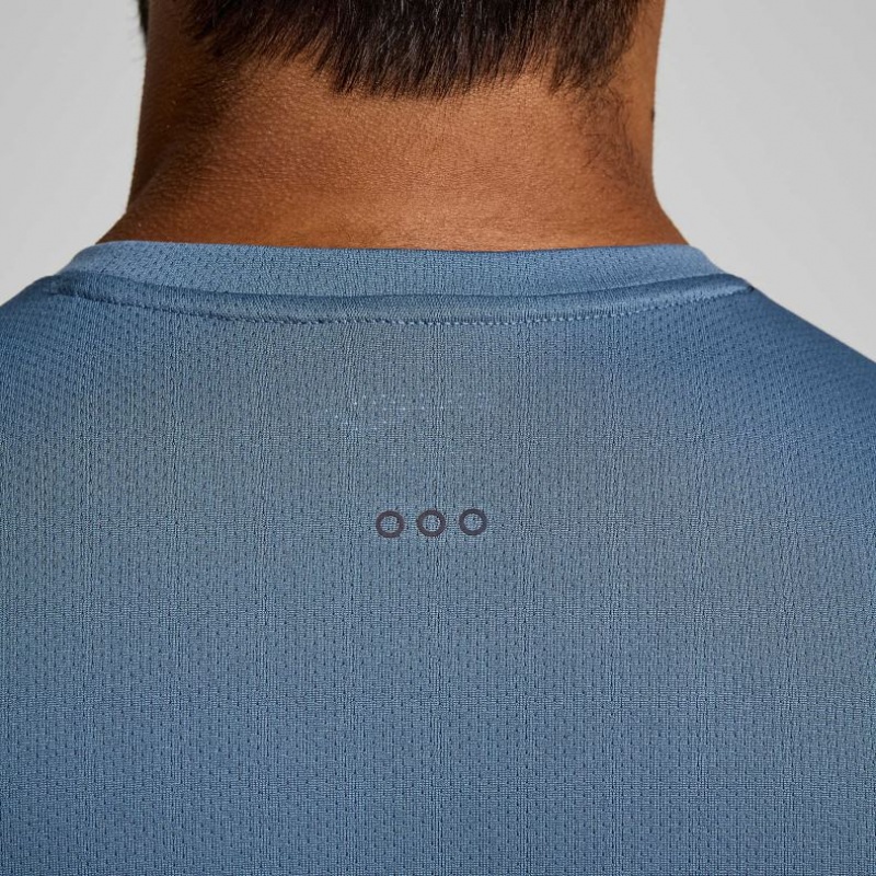 Férfi Saucony Stopwatch Long Sleeve Póló Kék | HUNGARY CGPLX