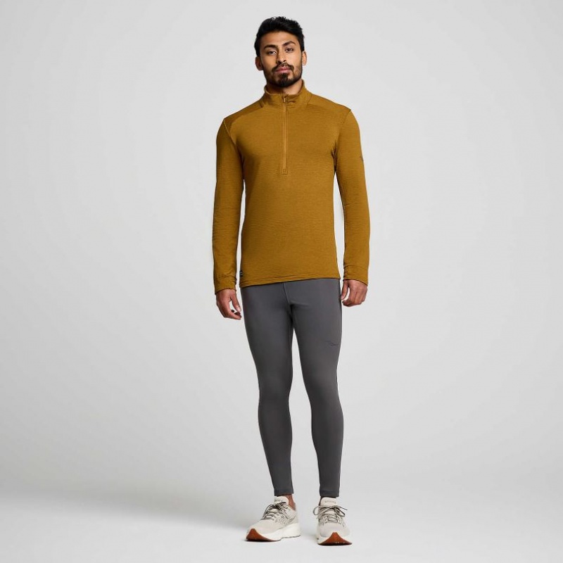Férfi Saucony Triumph 3D 1/2 Zip Pulóver Barna | HUNGARY XVGAY