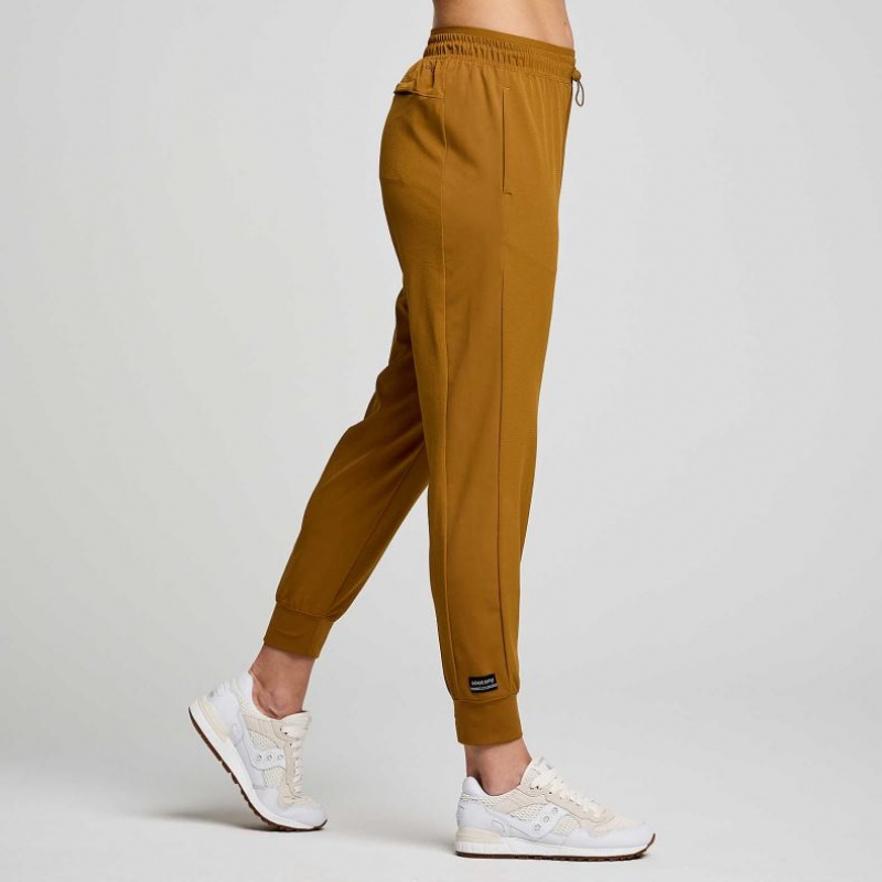 Női Saucony Boston Woven Jogger Nadrág Barna | HUNGARY WFAZV