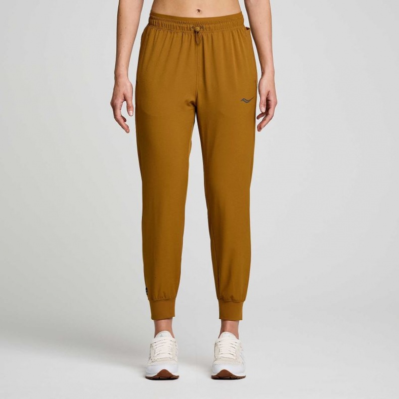 Női Saucony Boston Woven Jogger Nadrág Barna | HUNGARY WFAZV