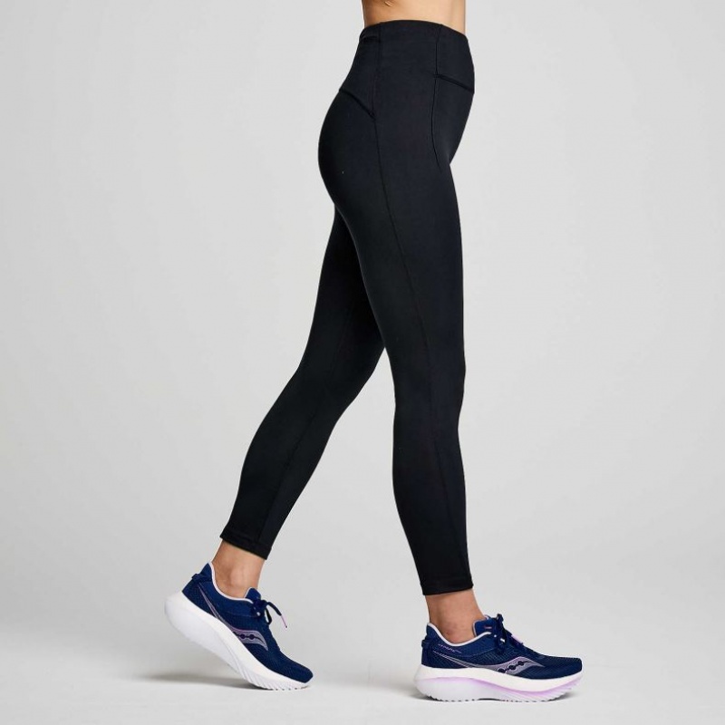 Női Saucony Fortify Crop Harisnyanadrág Fekete | HUNGARY BGXFM