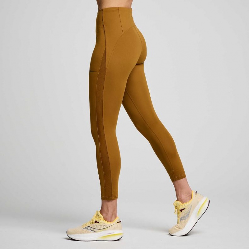 Női Saucony Fortify Viz Harisnyanadrág Barna | HUNGARY NOUQP