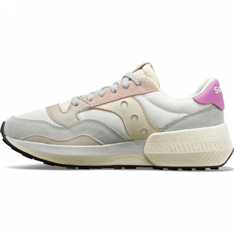 Női Saucony Jazz NXT Sportcipő Fehér Szürke Rózsaszín | HUNGARY UKELH