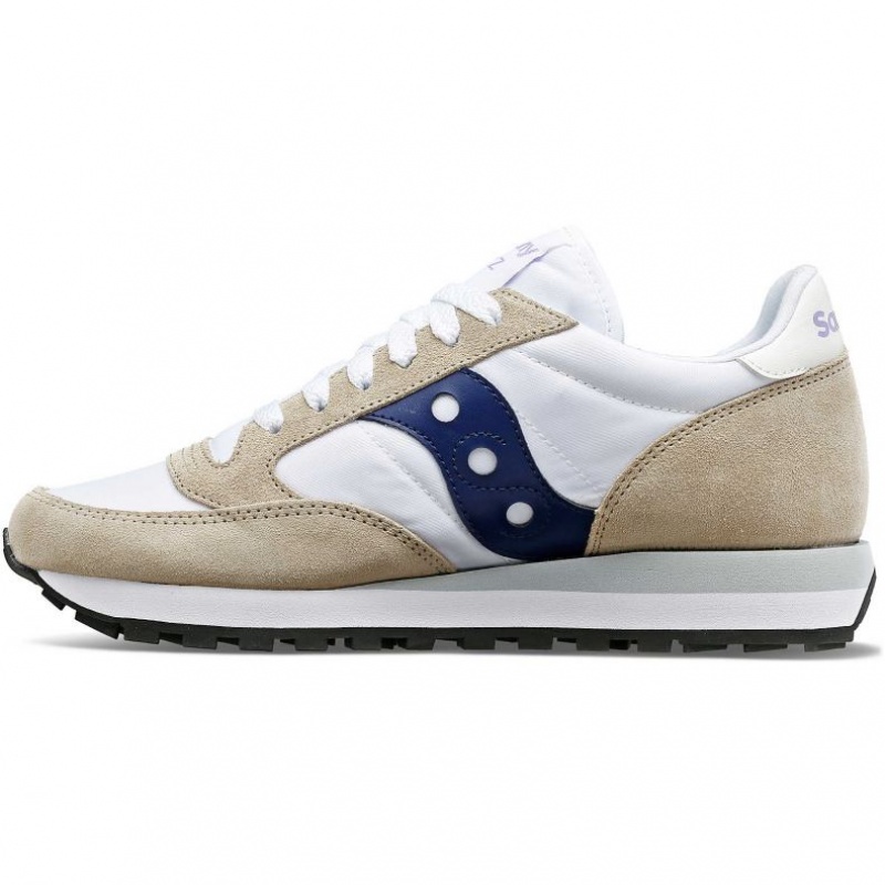 Női Saucony Jazz Original Sportcipő Fehér Bézs Sötétkék | HUNGARY EVSKW
