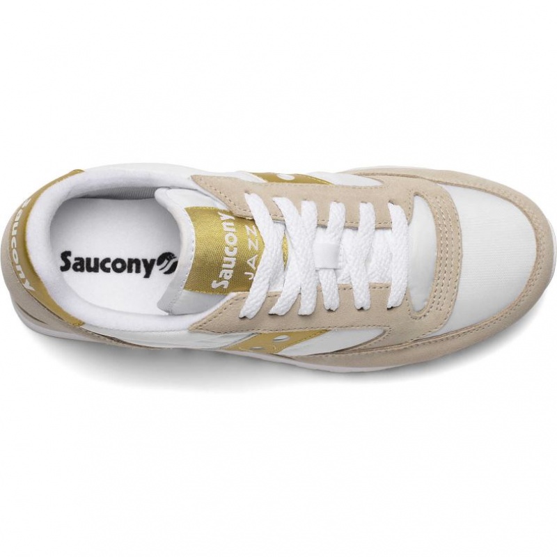 Női Saucony Jazz Original Sportcipő Fehér Bézs Arany | HUNGARY EFRAL