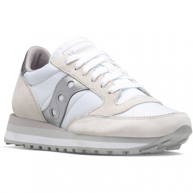 Női Saucony Jazz Triple Sportcipő Fehér Titán | HUNGARY NLVKR