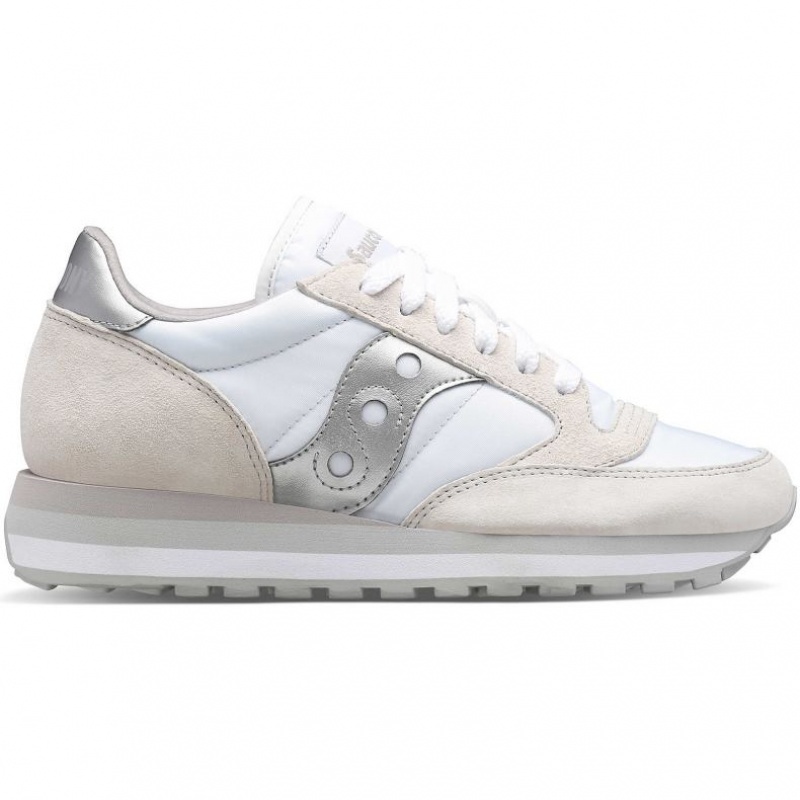 Női Saucony Jazz Triple Sportcipő Fehér Titán | HUNGARY NLVKR