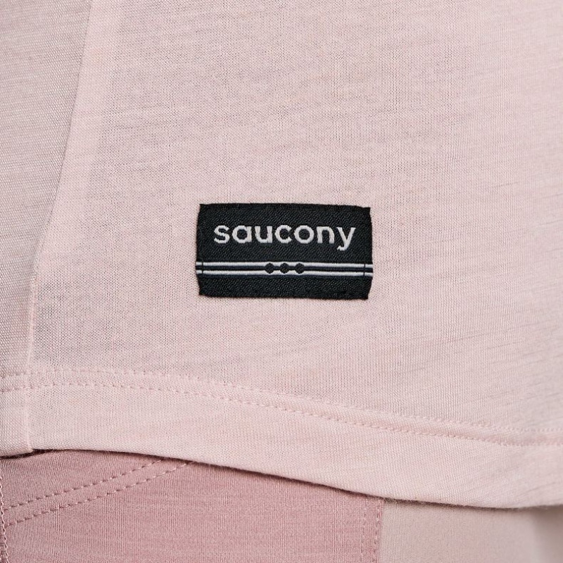 Női Saucony Peregrine Merino Long Sleeve Póló Rózsaszín | HUNGARY FKARJ