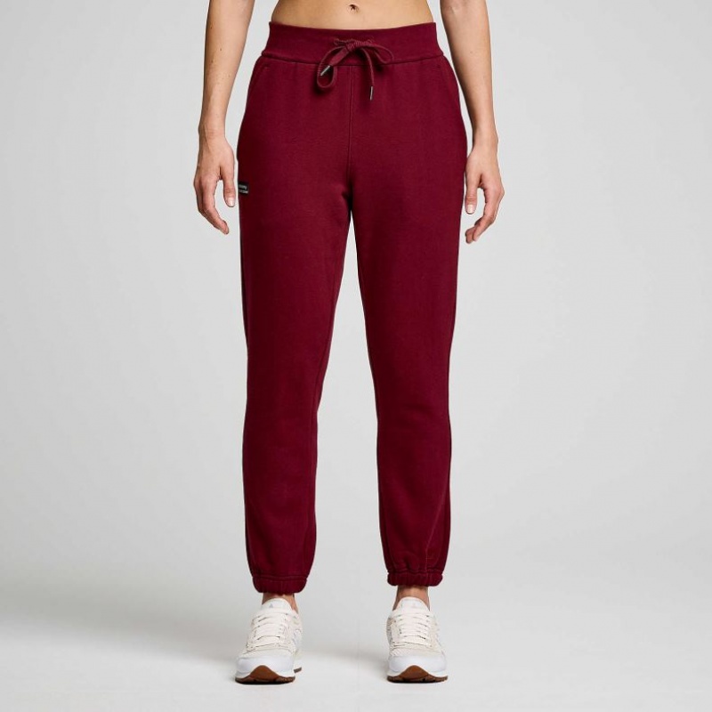Női Saucony Recovery Jogger Nadrág Bordó | HUNGARY WOCTG
