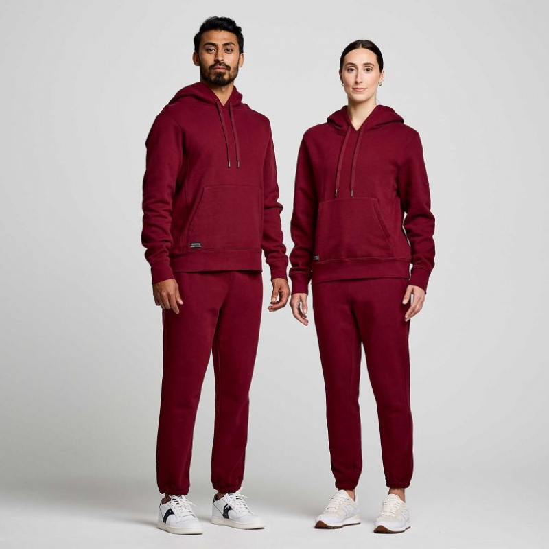 Női Saucony Recovery Kapucnis Pulóver Bordó | HUNGARY KQYFC