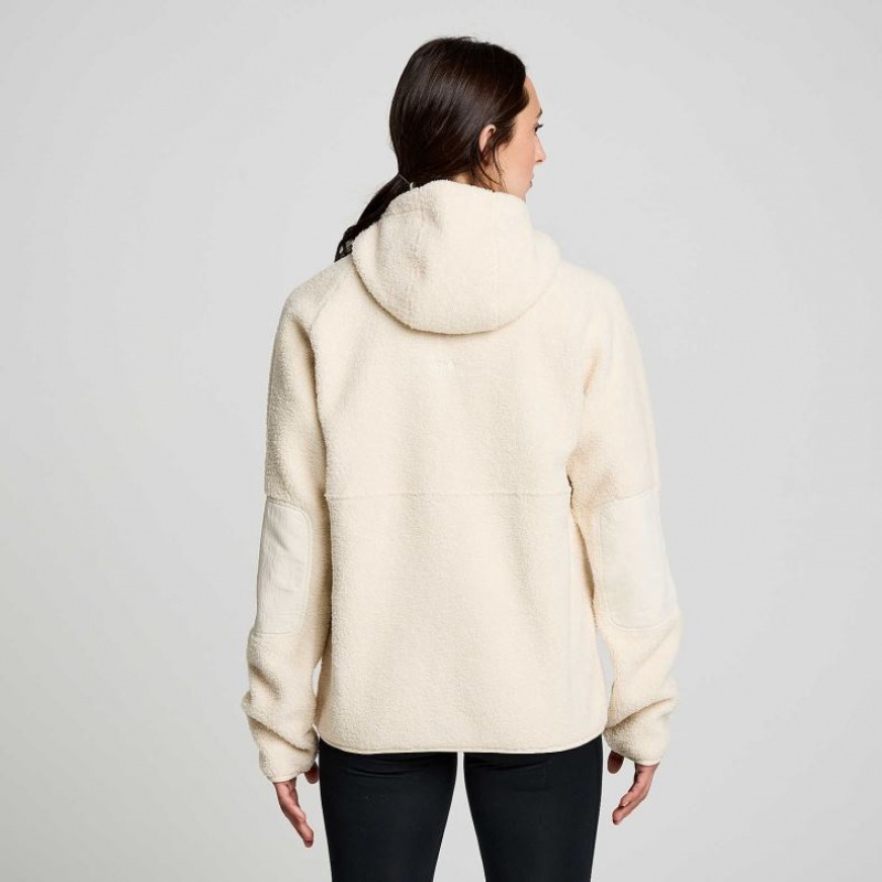 Női Saucony Recovery Sherpa Pullover Kapucnis Pulóver Bézs | HUNGARY UYJNM
