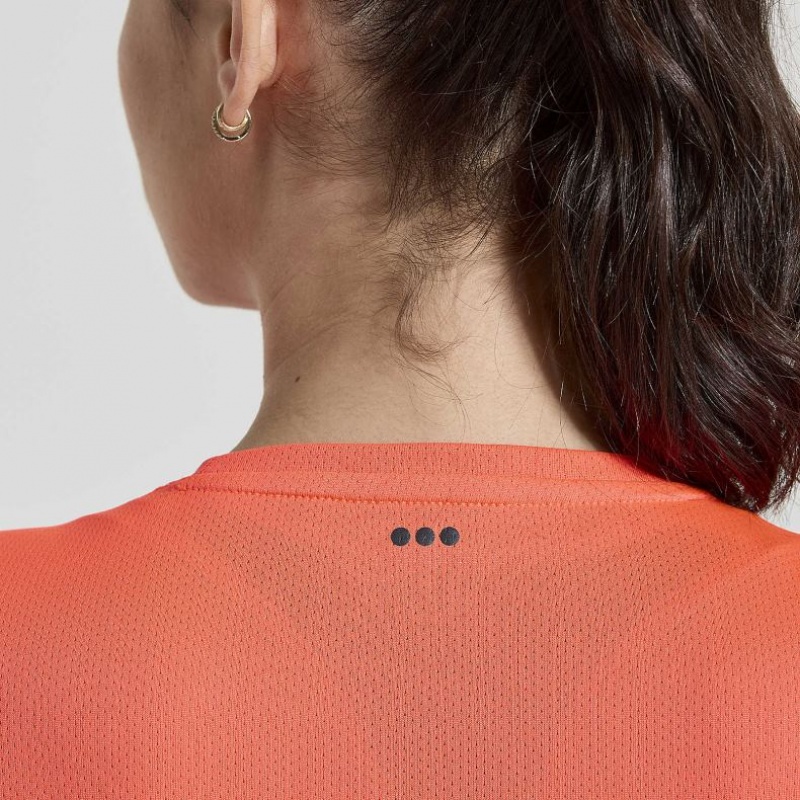 Női Saucony Stopwatch Graphic Long Sleeve Póló Narancssárga | HUNGARY IDQBY