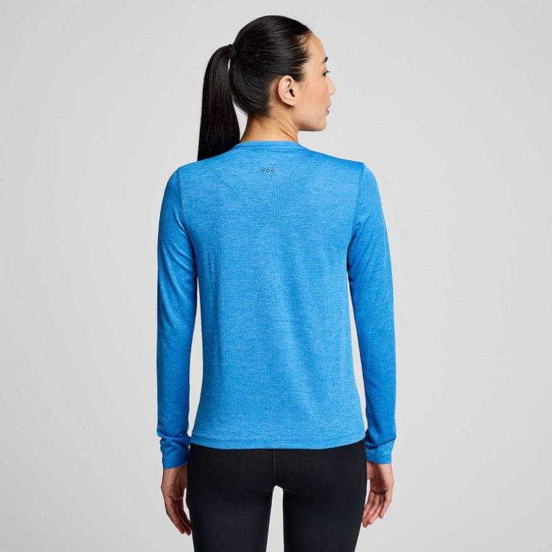 Női Saucony Stopwatch Long Sleeve Póló Kék | HUNGARY HRCQX