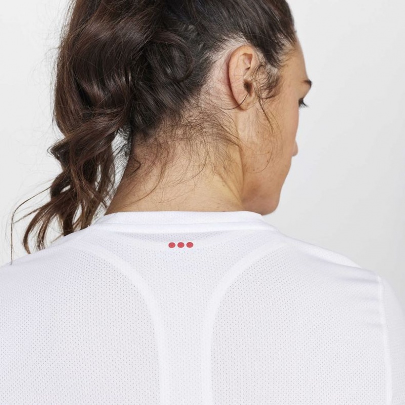 Női Saucony Stopwatch Rövid Sleeve Póló Fehér | HUNGARY YGNLF