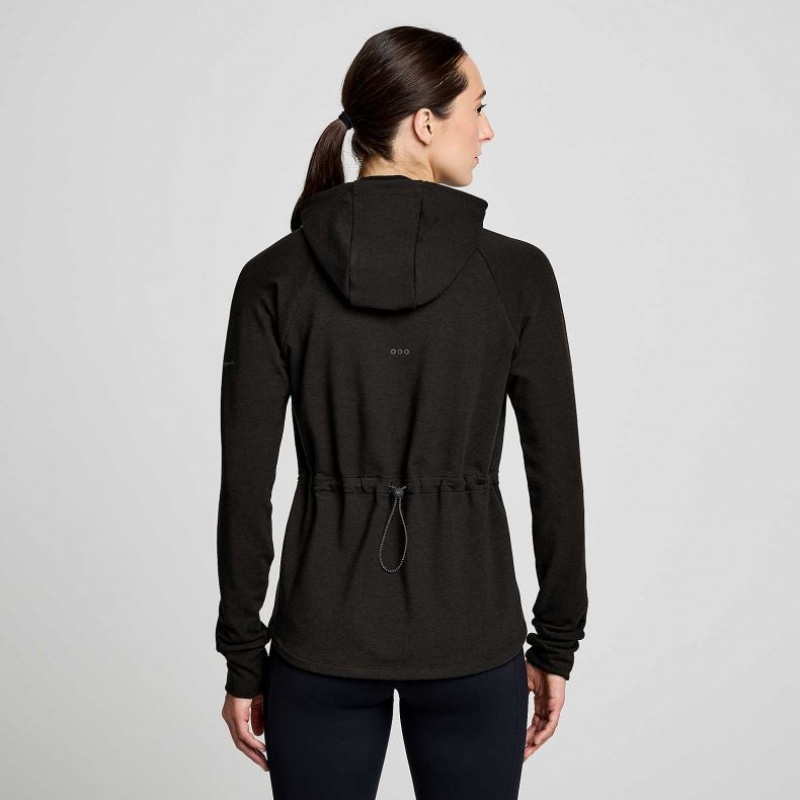 Női Saucony Triumph Tunic Kapucnis Pulóver Fekete | HUNGARY IGTBP