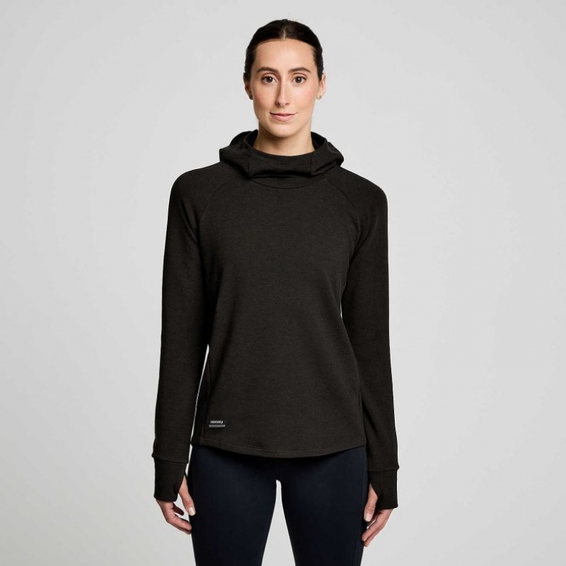 Női Saucony Triumph Tunic Kapucnis Pulóver Fekete | HUNGARY IGTBP